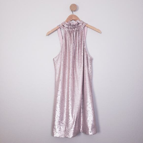 C/MEO Collective Illuminated Sequin Shimmer Mini Dress (Pink, Small) - Picture 5 of 16
